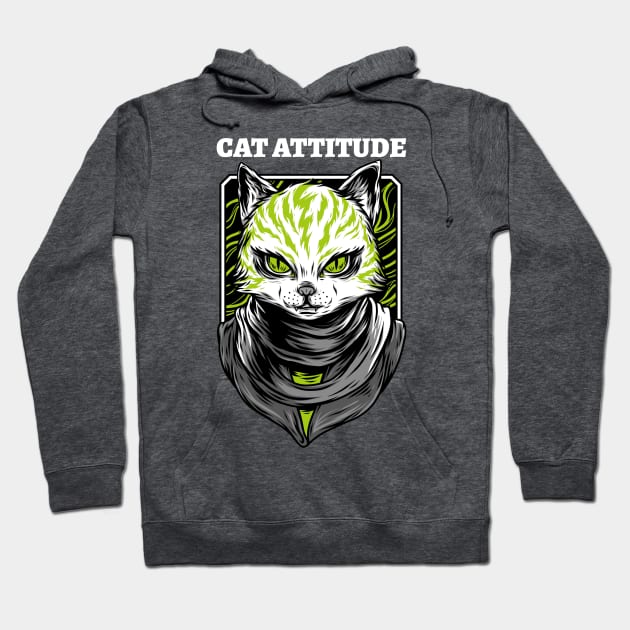 Angry cat attitude Hoodie by Purrfect Shop